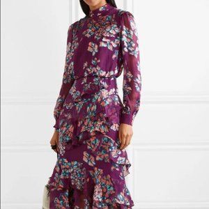 Rare Saloni Long Sleeve Floral Isa Dress